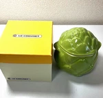 Le Creuset Artichoke Mini Cocotte Stoneware Green Rare W/box Japan. Fixed Price $139.60.