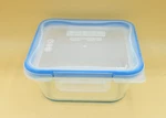 Pyrex #8704 Blue-tinted Glass Cup 6X6X2.5 Square Baking Casserole With Lid. Fixed Price $13.16.