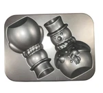 Crate & Barrel Cake Pan Holiday Snowmen Christmas Retired New Heavy Non Stick. Fixed Price $12.38.