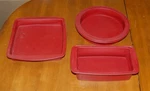 Kitchenaid Cake Creations 3 Silicone Pan Molds Round Square & Rectangle. Fixed Price $20.00.