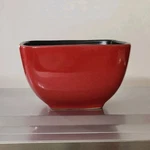 Home Trends Rave Red Square Ceramic Cereal Bowl Dishwasher Microwave Safe. Fixed Price $15.00.