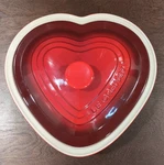Creuset Ombre Heart Covered Stoneware Baking Casserole 2.5 Qt Mint. Fixed Price $68.00.