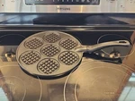 Nordic Ware Round Mini Waffled Pancake Griddle Skillet Silver Dollar. Fixed Price $17.50.