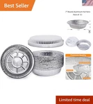 Durable Eco-friendly 7'' Round Tin Foil Pans Perfect For Cooking & Storing. Fixed Price $20.99.