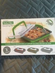 Berghoff's Perfect Slice Non-stick Bakeware & Custom Slicing 13 X 9" With Tool. Fixed Price $49.99.