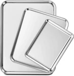 Wildone Baking Sheet Set Of 3, Stainless Steel Cookie Cooking Pan Fo. Fixed Price $39.08.