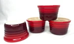 Le Creuset Stoneware Poterie Mini Ramekins Cerise Cherry Red Of 4 Ombre. Fixed Price $29.99.