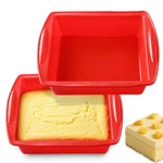 Kckhfa Silicone Square Brownie Pan 2 Pack, 8X8 Baking For Nomal, Red. Fixed Price $16.31.