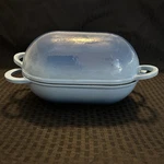 Blue Loafnest Incredibly Easy Artisan Bread Cast Iron Enamel Dutch Oven Heavy. Fixed Price $84.96.