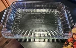 Anchor Hocking Clear Ribbed Baking Dish 9" X 13" Surface Quart. Fixed Price $14.95.