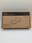 Pampered Chef Microwave Egg Cooker Stoneware 1372 Beige Double Well Usa Tray. Fixed Price $27.99.