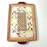 Temptations By Tara Old World Brown Serving Tray 15.50" X 9.75". Fixed Price $19.95.