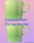 Nwt Le Creuset Stoneware 12OZ/350ML Second Choix Coffee Mugs Palm Green. Fixed Price $58.00.