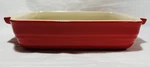 Creuset 13-27 Small Rectangle 7"X5 Red Stoneware Baking Casserole Dish Euc. Fixed Price $24.99.