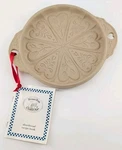 Vintage 1988 Brown Bag Cookie Hearts & Flowers Shortbread Pan Stoneware. Fixed Price $32.89.