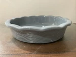 Temptations Woodland Gray Scalloped Edge 9" Round Baker Baking Dish. Fixed Price $17.99.