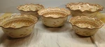 Temptations Old World Brown Nesting Mixing Bowls Fluted Edge Holiday Edition 5PC. Fixed Price $64.00.