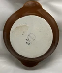 Hall Pottery 5.25" Brown Shirred Lugged Egg Dish No. 432. Fixed Price $29.00.