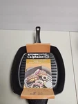 Calphalon Kitchen Essentials 10" Cast Iron Square Grill Pan Pre-seasoned New. Fixed Price $56.99.