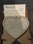 Pampered Chef Anniversary Heart Cookie Mold Stoneware #2918 Vintage 2000. Fixed Price $10.00.