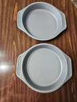 Farberware Non Stick 2PC Bakeware Set: 8" Round Cake Pans Euc. Fixed Price $12.88.