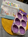 Happy Easter Mini Egg Mold + Hanging Foil Swirl Decor. Fixed Price $10.00.