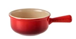 Le Creuset Authentic Stoneware Onion Soup Bowl 450ML Red French Cookware. Fixed Price $56.80.