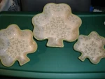 Temptations Shamrock Green Floral Lace 3PC Serving Bowls Chip Dip St Patrick (11. Fixed Price $39.99.