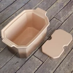 Le Creuset Heritage Stoneware Pate Terrine W/ Press No Lid 0.8L Peach Brown. Fixed Price $59.99.