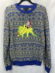 Alex Steven Men Ugly Christmas Sweater Santa Riding Dinosaur 100% Cotton. Fixed Price $19.99.