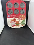Wilton Christmas Cookie Shapes Nonstick Pan 12 Cavities Snowman- New W/ Recipe. Fixed Price $18.00.
