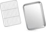 9 Inch Baking Sheet Pan With Rack Set Stainless Steel Toaster Oven Tray Meattool. Fixed Price $13.55.