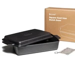 Kuha 2-IN-1 Square Cast Iron Dutch Oven, 6 Qt Skillet Lid & Casserole Black. Fixed Price $84.91.
