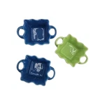 Bia Blue Green Wavy Square Baker Dishes Abt 3" Or 5" Handle To. Fixed Price $19.99.