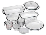 15 Piece Tempered Glass Bakeware Set With Lids Microwave Oven Safe. Fixed Price $103.11.