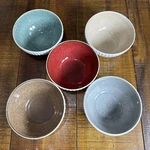 Laurie Gates Set Of 5 Ribbed Speckled Ceramic Bowls Dishwasher Microwave Safe 6. Fixed Price $49.50.