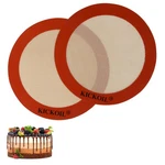 Round Baking Mats Set Of 2-SILICONE For 8 Inch Pizza Cake Pan Ai.... Fixed Price $14.03.
