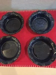 Vancasso Stoneware Set Of 4 Blue Pie Pans. Fixed Price $24.00.