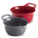 Rachael Tools And Gadgets Nesting Mixing Bowl Set, 2-PIECE, Red Gray. Fixed Price $29.95.