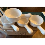 Tauci Uncle Sam Soup Bowls White Ceramic With Handles Set Of 4 Oven Safe. Fixed Price $28.00.