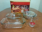 Vintage Anchor Hocking Oven Basics Glass Bakeware 5 Pc Set New Box. Fixed Price $43.00.