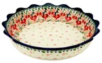 Polish Pottery Quiche / Scalloped Pie Dish 9" Diameter By Zaklady Boleslawiec. Fixed Price $77.80.