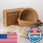 Baroyal Crispier Crust Cotton Rope Banneton Bread Proofing Basket Set Oval. Fixed Price $29.36.