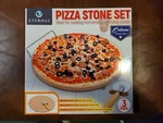 Pizza Stone Set Bake Serve 13 Cooling Rack & Cutter New. Fixed Price $20.00.