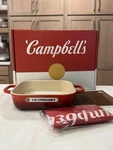 Le Creuset Campbell Square Baking Dish 23CM Cerise Red New Rare. Fixed Price $189.95.