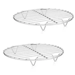 2 Pack 9 Inch Cooking Rack Round Stainless Steel Cooling Steaming Baking. Fixed Price $19.84.