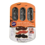 Wilton Bakeware Mustache Cookie Pan Non Stick 6 Cavities New!. Fixed Price $19.99.