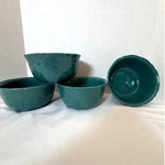 Set Of Pioneer Woman Cowgirl Lace Teal Bowls Stoneware Cereal Soup 6-14". Fixed Price $19.99.