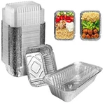 Aluminum Pans With Clear Plastic Lids (50 Pack) 1 Lb Foil. Fixed Price $14.79.