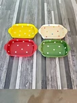 Temptations (set Of 4) Specialty Baking Dish 9" W/ Handles Color Polka Dot. Fixed Price $22.39.